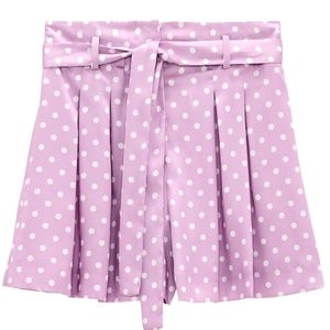 Zara Lilac Polka Dot Shorts NWT